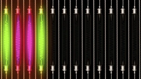 Lights Colored Flashing Panel Looped Video Video stock 146316199