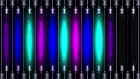 Lights Colored Flashing Panel Looped Video Stock Footage 155232342