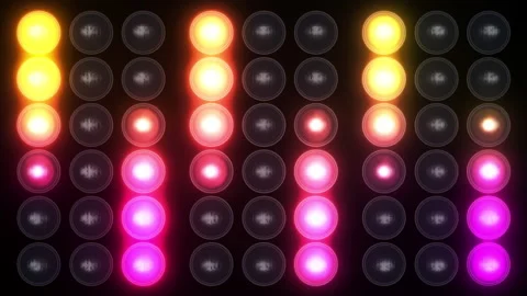 Lights Colored Flashing Panel Looped Video Stock Footage 162745922