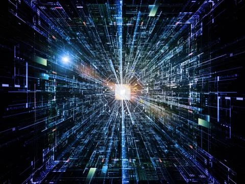 Lights of Computing Illustrazione stock