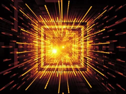 Lights of Computing Ilustração Stock