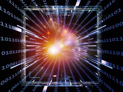 Lights of Computing Ilustração Stock