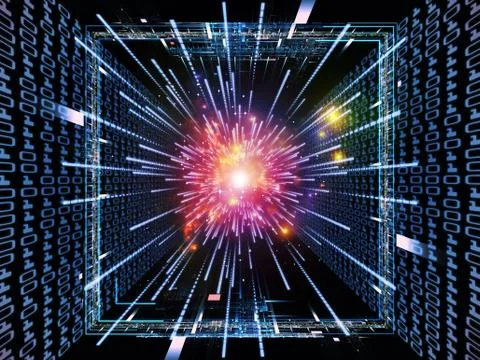 Lights of Computing Ilustração Stock