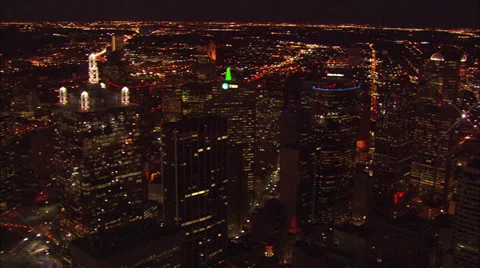 Lights Dallas Skyline Stock Footage 38609746