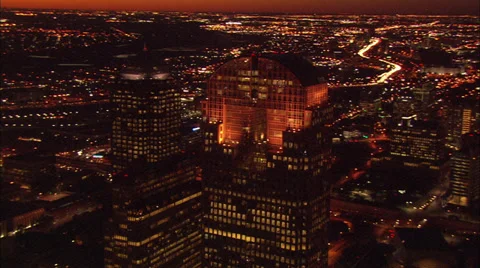 Lights Dallas Skyline Stock Footage 38609796