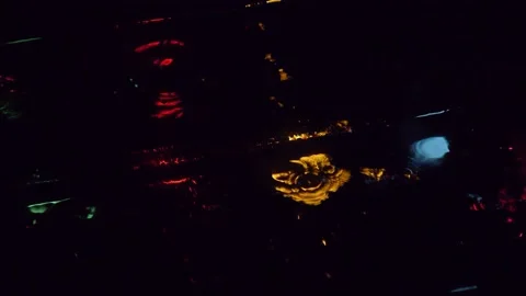 Lights Dancing in Rain Video stock 194885794