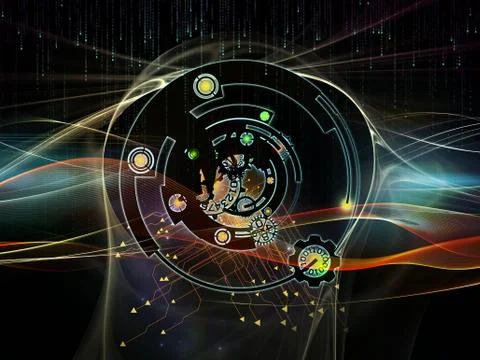 Lights of Digital Processing Illustrazione stock