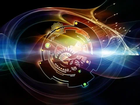 Lights of Digital Processing Illustrazione stock