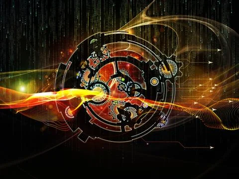 Lights of Digital Processing Illustrazione stock