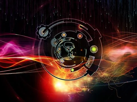 Lights of Digital Processing イラスト素材