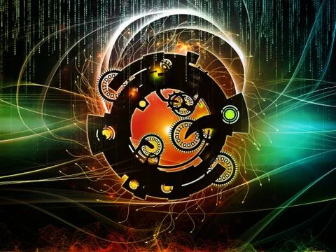 Lights of Digital Processing Illustrazione stock