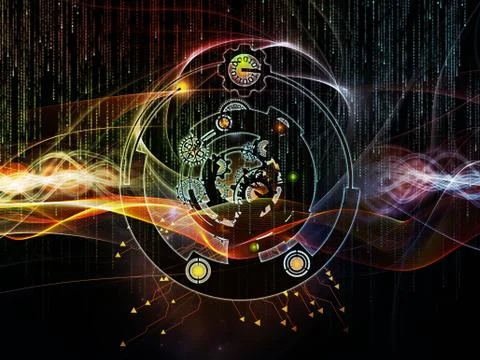 Lights of Digital Processing Illustrazione stock