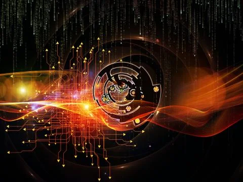 Lights of Digital Processing Illustrazione stock