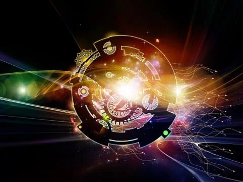 Lights of Digital Processing Illustrazione stock