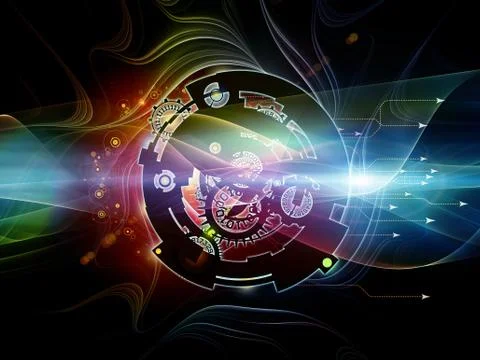 Lights of Digital Processing Illustrazione stock