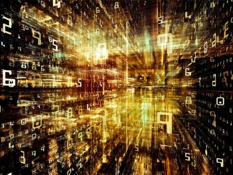 Lights of Digital Space Stock Illustration