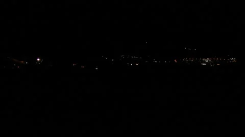 Lights from distant town Stockbeeldmateriaal 90005601