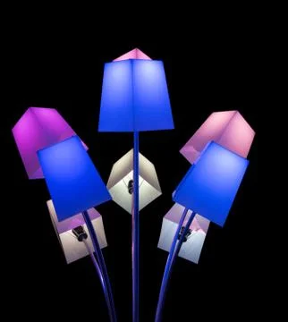 Lights during lightshow glow Stock Photos
