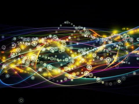 Lights of Dynamic Network Illustrazione stock