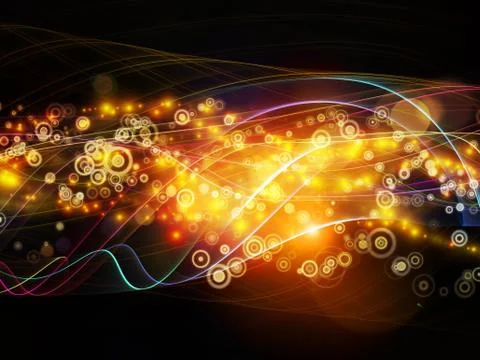 Lights of Dynamic Network Illustrazione stock