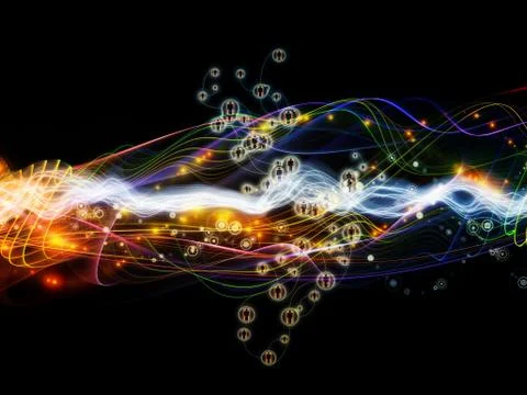 Lights of Dynamic Network Stockillustratie