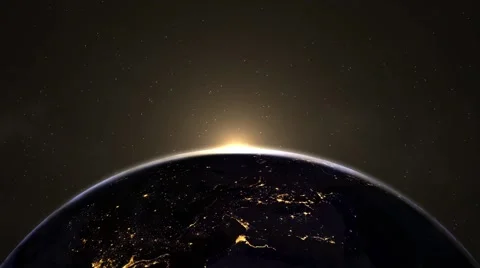 Lights on Earth planet Stock Footage 48903760