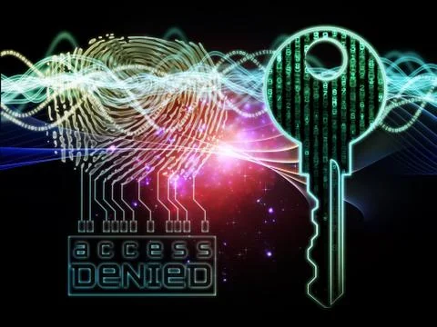 Lights of Encryption Stock Illustration