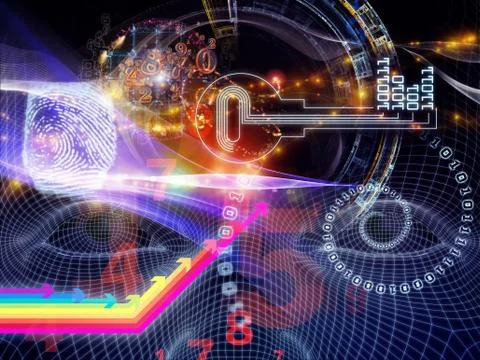 Lights of Encryption Illustrazione stock