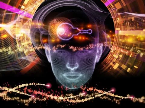 Lights of Encryption 스톡 일러스트