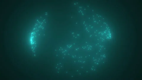 Lights Fireflies Scrolling Around Sphere World Stock Footage 153953892