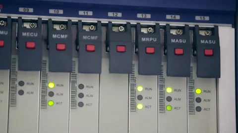 Lights flash on the computer server Stock Footage 47835289