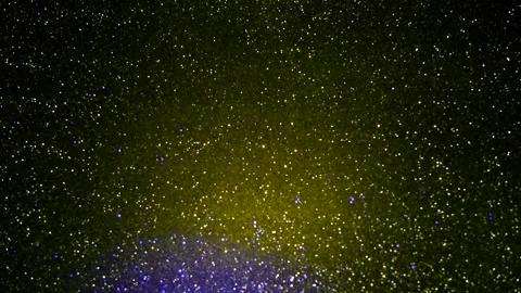 Lights flash on a dark background and spots of light Stock-Footage 233611911