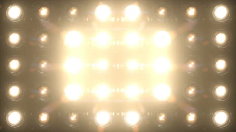 Lights Flashing Floodlight 4K VJ Stage Blinking Lights Stock Footage 88625839