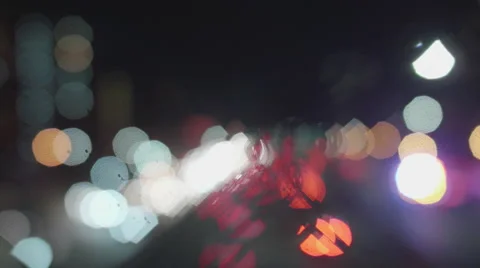 Lights flashing at night Stock Footage 61257720