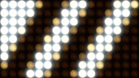 Lights flashing stage. Movement of light on the light wall. Abstract animation Stock Illustration