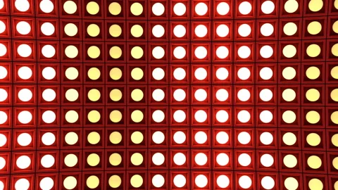 Lights flashing wall bulbs pattern static vertical red stage vj loop Stock Footage 93672056