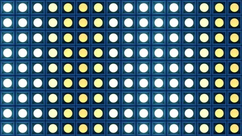 Lights flashing wall bulbs pattern static vertical blue stage vj loop Stock Footage 93673362