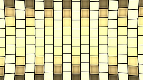 Lights flashing wall cubes bulbs pattern static diagonal stage vj loop Stock Footage 93909972
