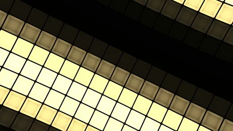 Lights flashing wall cubes bulbs pattern rotation stage vj loop Stock Footage 93910146