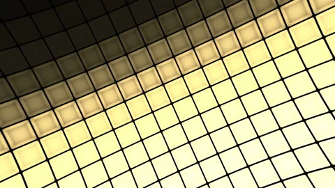 Lights flashing wall cubes bulbs pattern vertical rotation stage vj loop Video stock 93910147