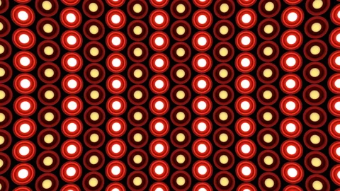 Lights flashing wall round bulbs pattern static diagonal red stage vj loop Stock Footage 93675634