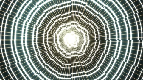 Lights form a circular pattern in a dark space Stock Footage 339349828