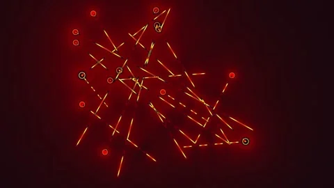 Lights form dynamic patterns on a dark background Stock Footage 338388269
