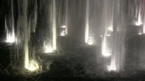 Lights in a fountain Video stock 12169306