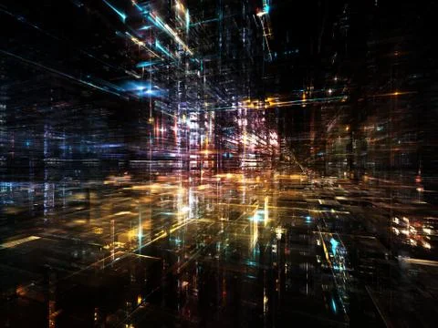 Lights of Future City Illustrazione stock