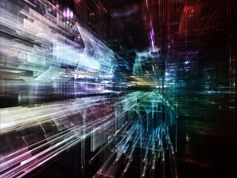 Lights of Future City Stock Illustration