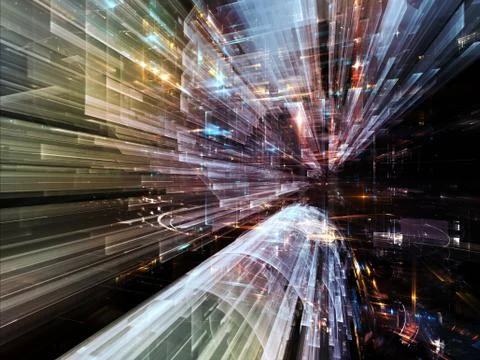 Lights of Future City Stock Illustration