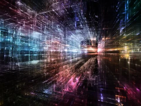 Lights of Future City Stock Illustration