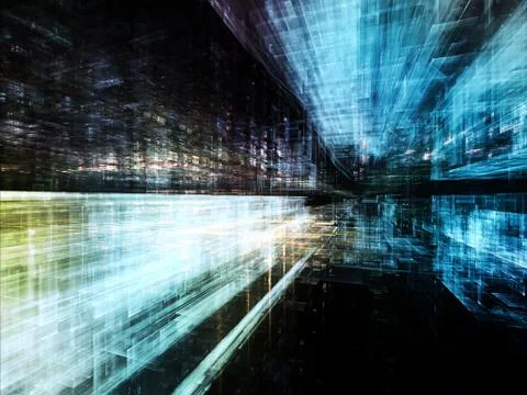 Lights of Future City Stock Illustration