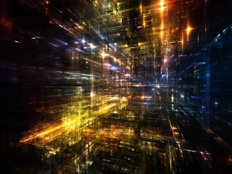 Lights of Future City Illustrazione stock